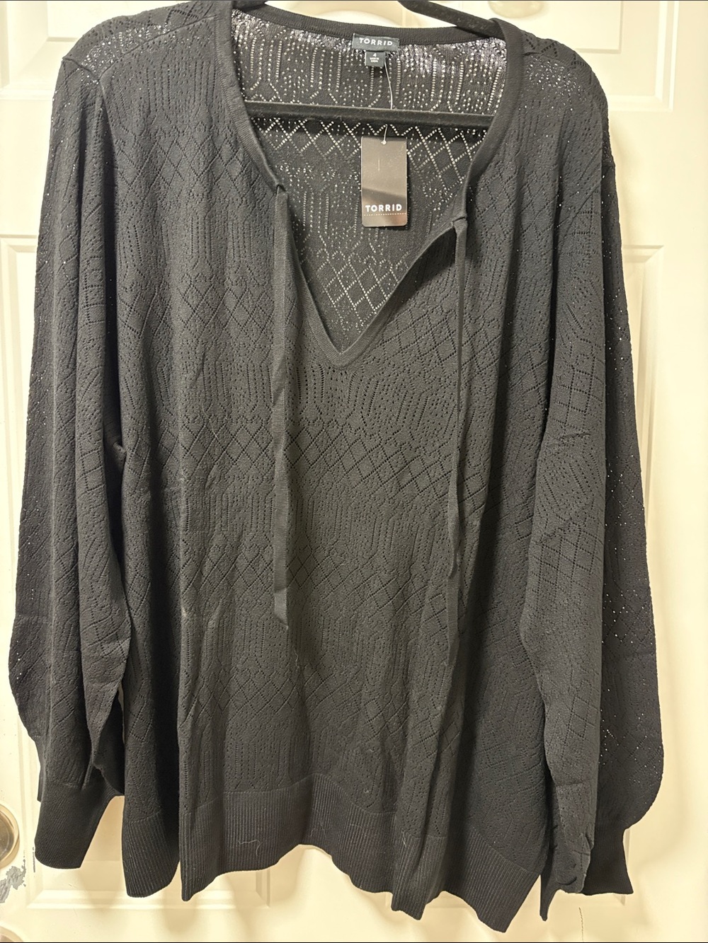 torrid Black V-Neck Lightweight Knit Sweater